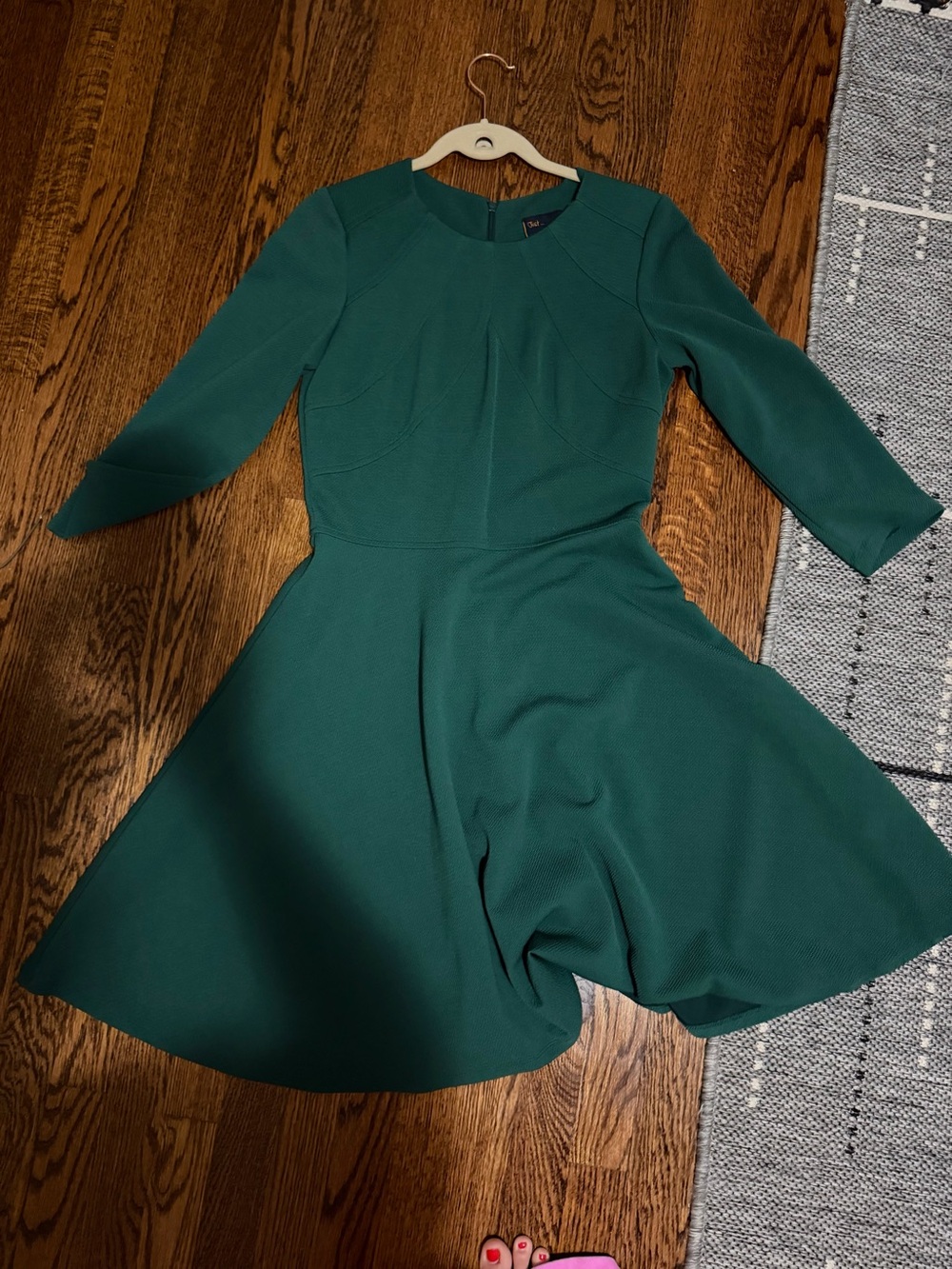 Just Taylor Women's Emerald Green Fit-and-Flare Dress